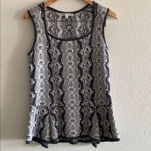 Cabi peplum knit top